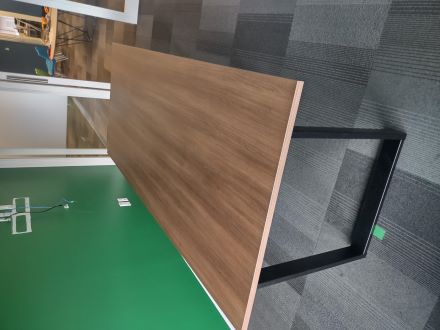 7 x 3 foot meeting room table woodgrain black