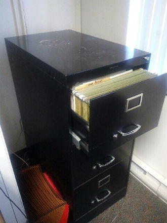 3 DRAWER LEGAL FILE WITH LOCK - BLACK