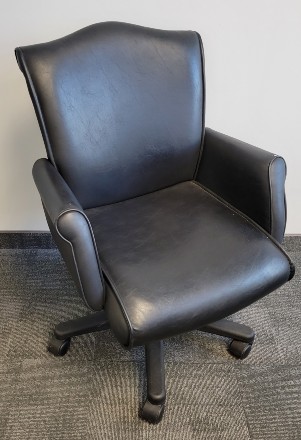 Leather boardroom chairs black 