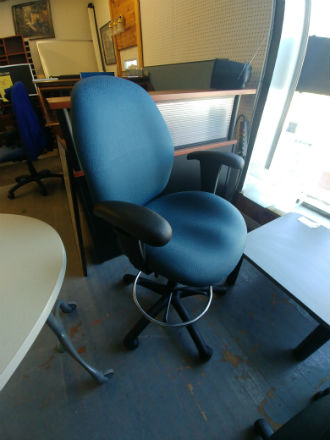 DRAFTING HEIGHT TASK CHAIR - BLUE
